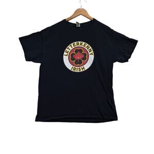 Letterkenny Shamrocks Show Irish Men's Shoresy Hockey Black Sports T Shirt L